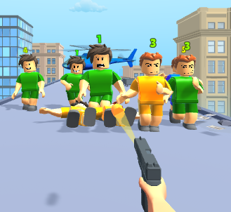 Blocks Shooter 3D! Run, Shoot, Merge Weapons!